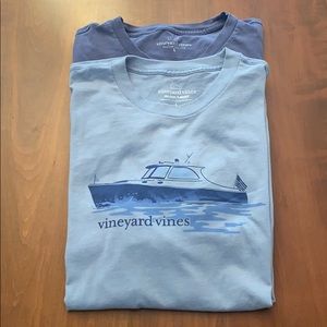 2 short sleeve cotton vineyard vines tees